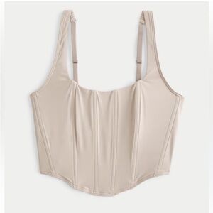 NWT Gilly Hicks Light Tan Corset Top Sz Medium